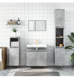 Armoire de bain gris béton...