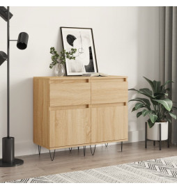Buffets 2 pcs chêne sonoma...
