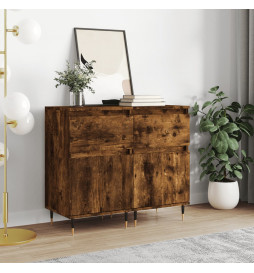 Buffets 2 pcs chêne fumé...