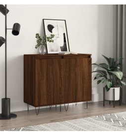 Buffets 2 pcs chêne marron...