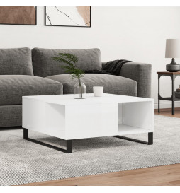 Table basse blanc brillant...