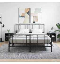 Tables de chevet 2 pcs noir...