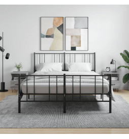Tables de chevet 2 pcs gris...