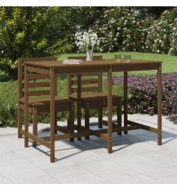 Table de jardin marron miel...