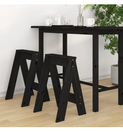 Tabourets lot de 2 noir...