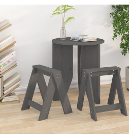 Tabourets lot de 2 gris...