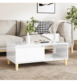 Table basse Blanc brillant...