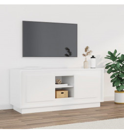 Meuble TV blanc brillant...