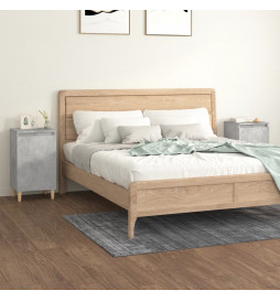 Tables de chevet 2 pcs gris...