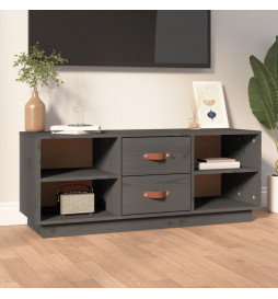 Meuble TV Gris 100x34x40 cm...