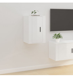 Meuble TV mural Blanc...