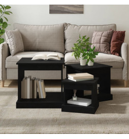 Tables gigognes 3 pcs noir...