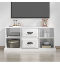 Meuble TV blanc brillant...