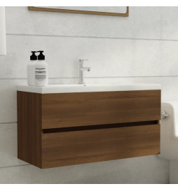 Armoire de lavabo Chêne...