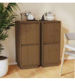 Buffets 2 pcs Marron miel...