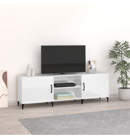 Meuble TV blanc brillant...
