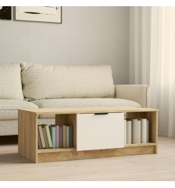 Table basse Blanc et chêne...
