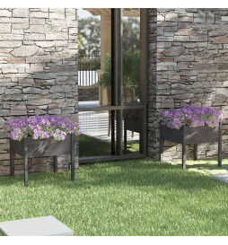 Jardinières 2 pcs Gris...