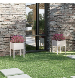 Jardinières 2 pcs Blanc...