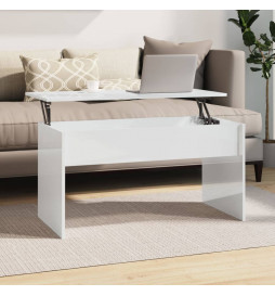 Table basse Blanc brillant...