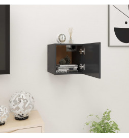 Meuble TV mural Gris...