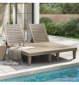 Chaise longue double marron...
