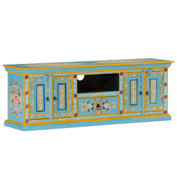 Meuble TV bleu 110x30x40 cm...