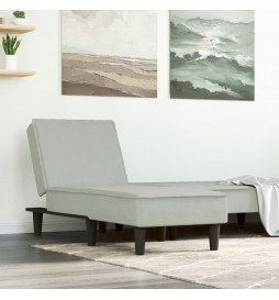 Chaise longue gris clair...