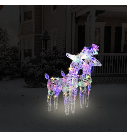 Rennes de Noël 2 pcs 80 LED...