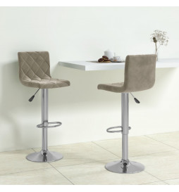 Tabourets de bar 2 pcs Gris...