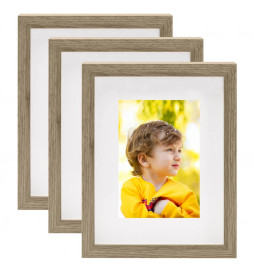 Cadres photo 3D 3 pcs Bois...