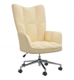 Chaise de relaxation Blanc...