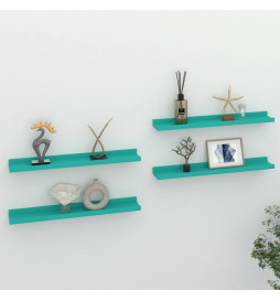 Étagères murales 4 pcs Bleu...