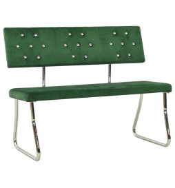 Banc 110 cm Vert foncé Velours