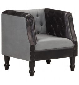 Fauteuil Noir Cuir...