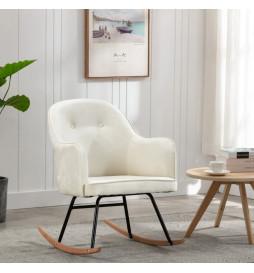 Chaise à bascule Blanc...