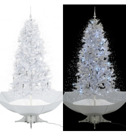 Arbre de Noël neigeux avec...