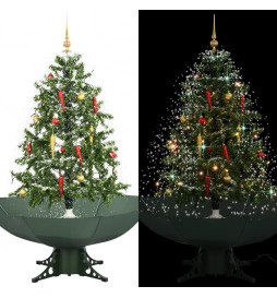 Arbre de Noël neigeux avec...