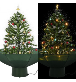 Arbre de Noël neigeux avec...