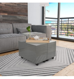 Table basse Gris brillant...