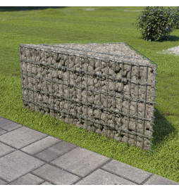Lit surélevé à gabion Acier...