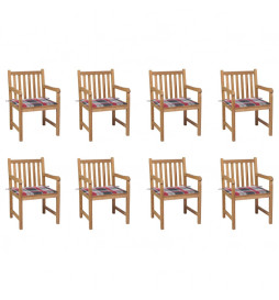 Chaises de jardin 8 pcs et...