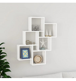 Étagère cube murale Blanc...