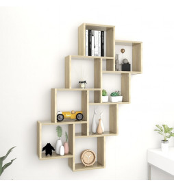 Étagère cube murale Chêne...