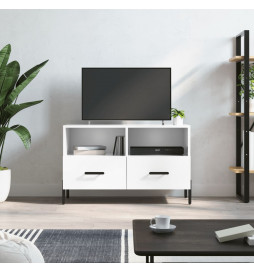Meuble TV Blanc brillant...