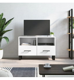 Meuble TV Blanc 80x36x50 cm...