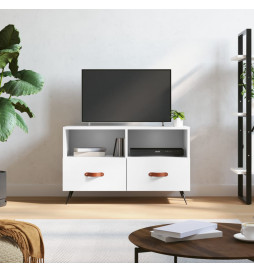 Meuble TV Blanc 80x36x50 cm...