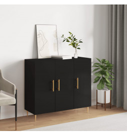 Buffet noir 90x34x80 cm...