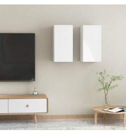 Meubles TV 2 pcs Blanc...