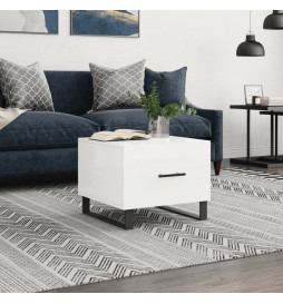 Table basse blanc brillant...